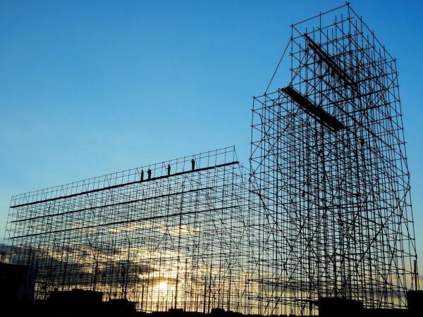 Scaffolding against sky - USE